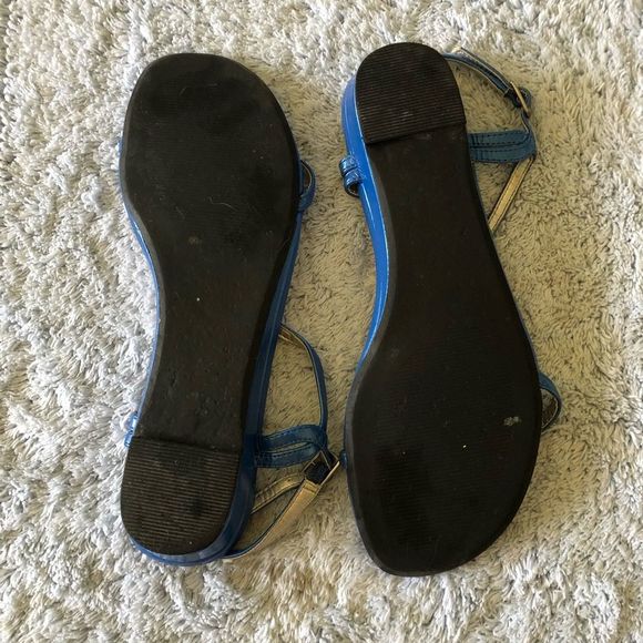 Rinaldi metallic blue sandals - Picture 3 of 4